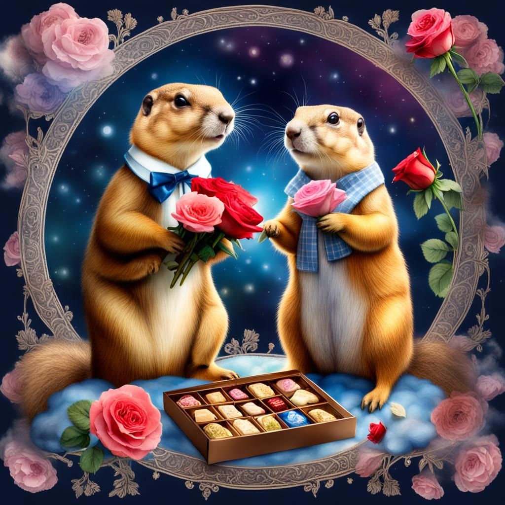 Prairie Dog Romance in Beatrix Potter Style
