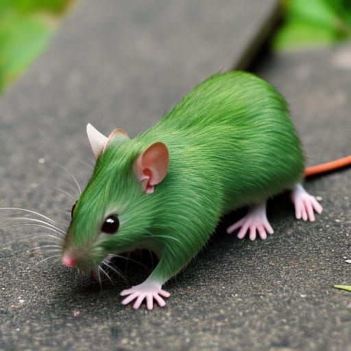 Colorful Rats Generated by AI