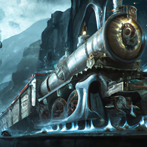 Detailed Train Matte Painting in Unreal Engine