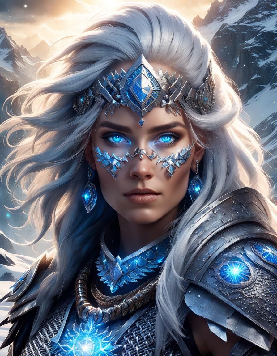 Fantasy Barbarian Woman in a Surreal Landscape