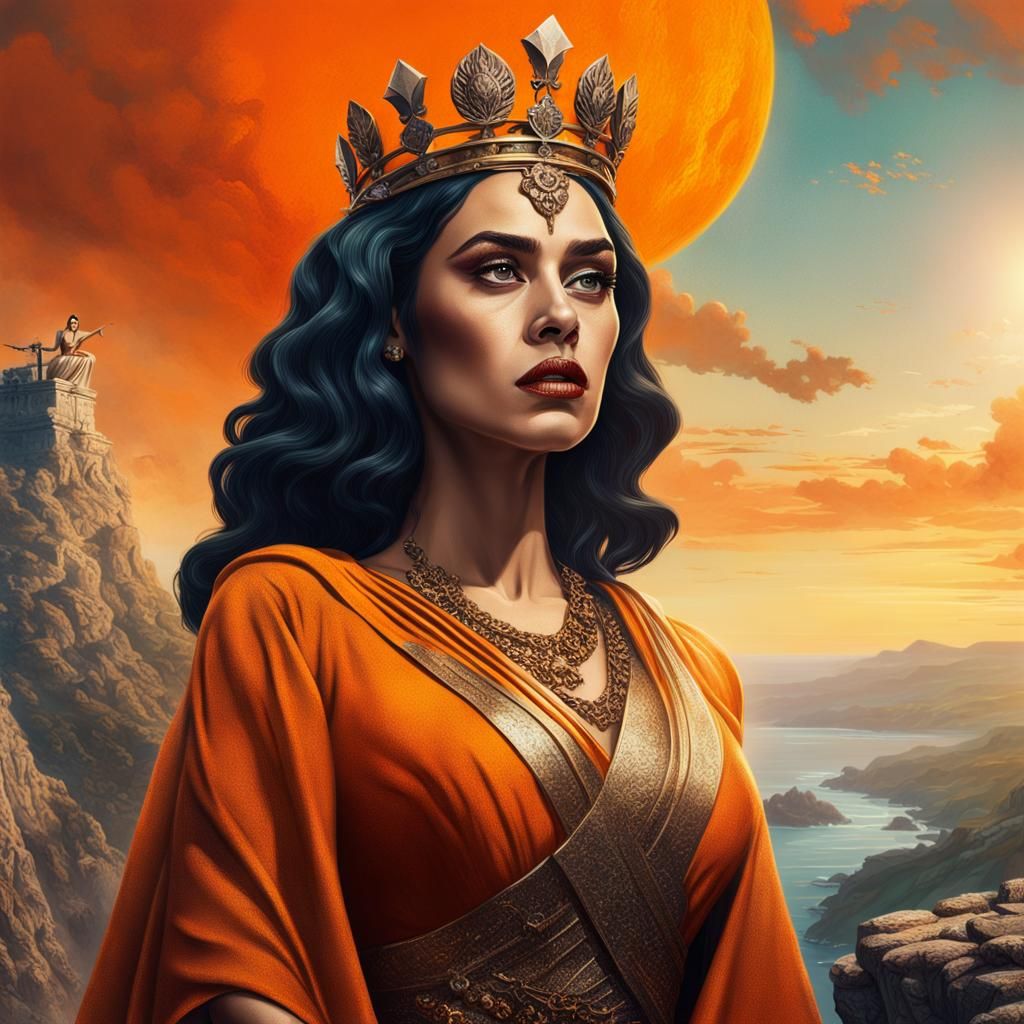 Epic Movie Poster: Pop Star as Ancient Queen