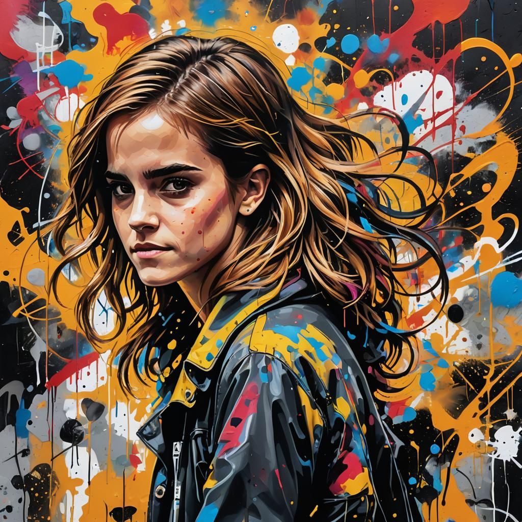 Emma Watson in Vibrant Street Art