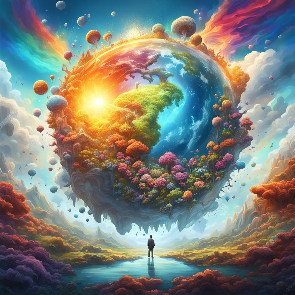 Heavenly Earth: Surreal Digital Illustration