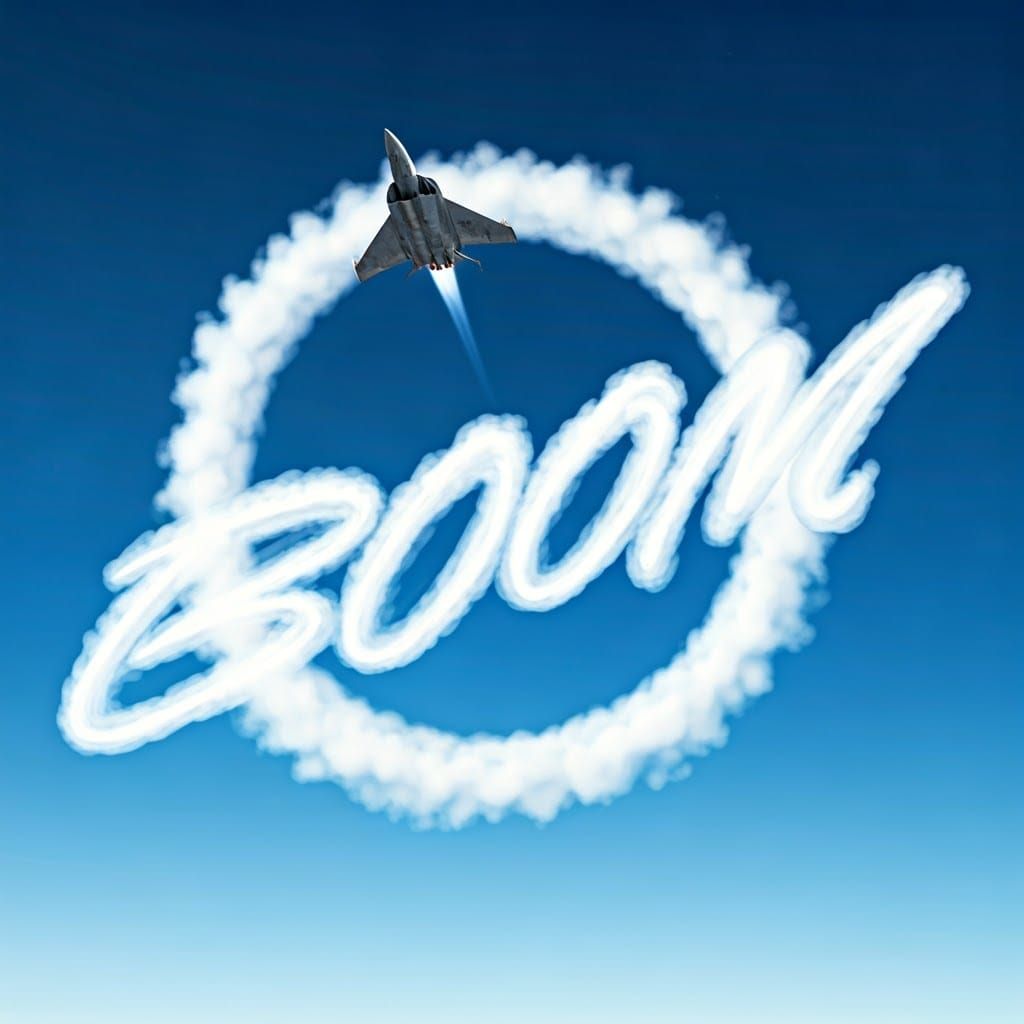 Fighter Jet Shatters Sound Barrier with Vaporous Boom