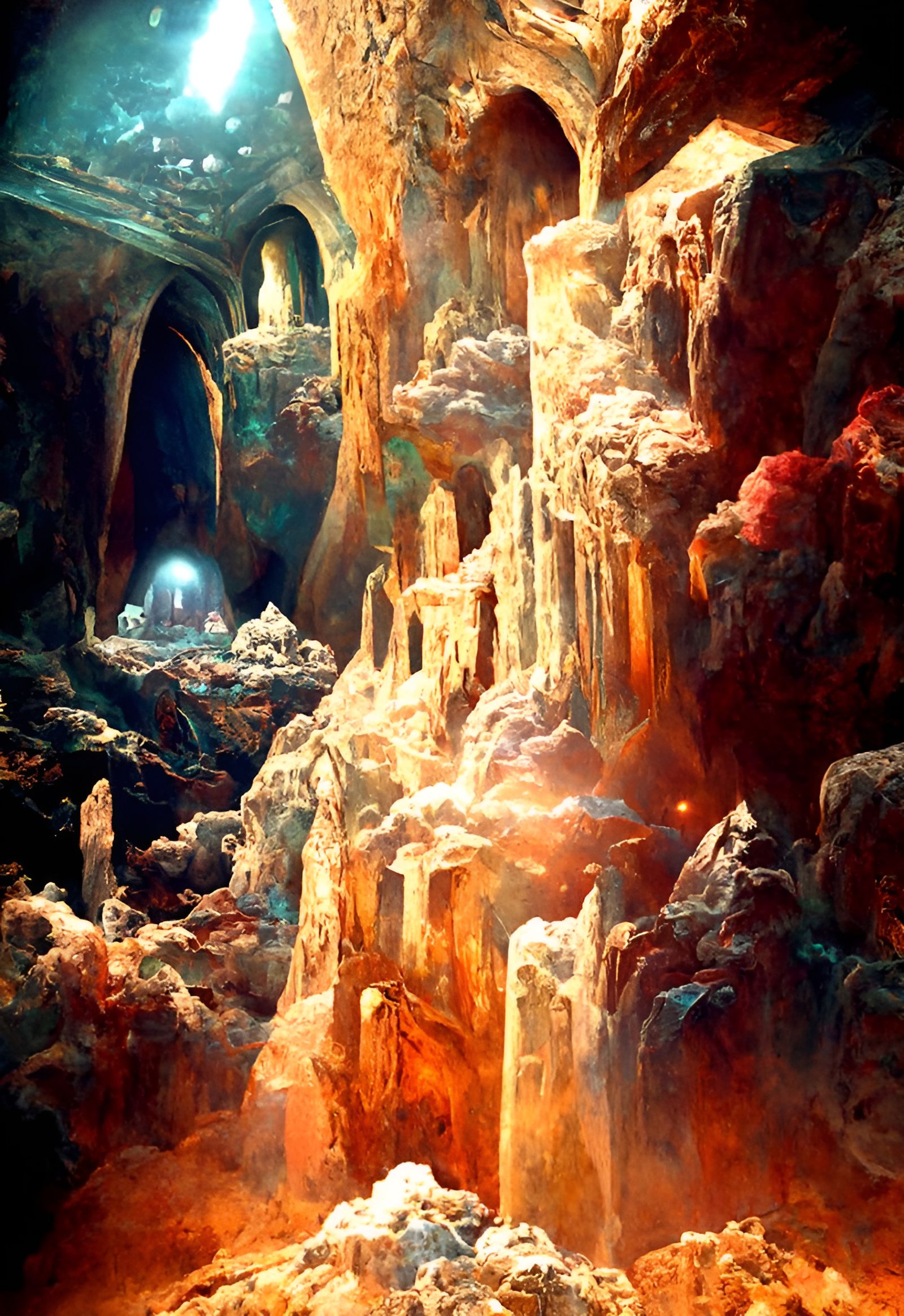 Magical Crystal Cave Portal to Alien World