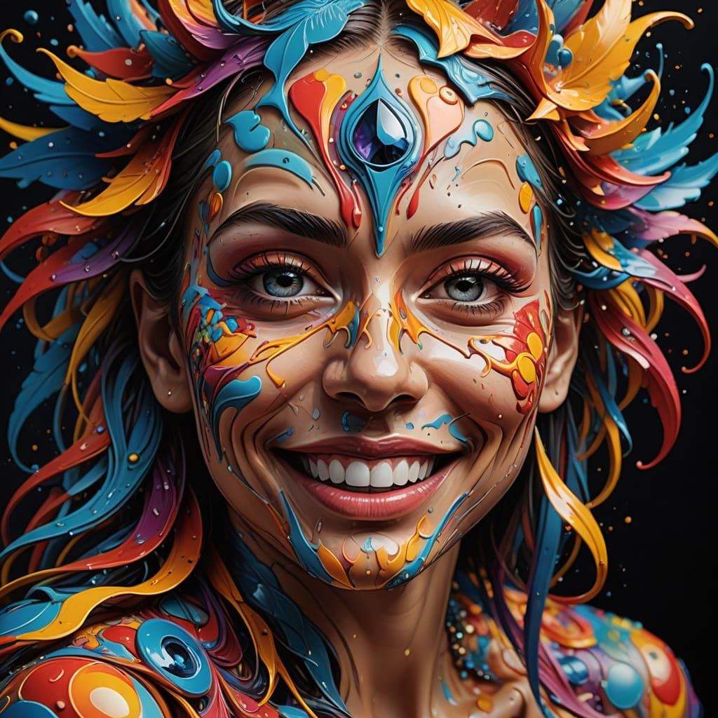 Futuristic Bird of Prey in Surreal CGI Airbrush Art