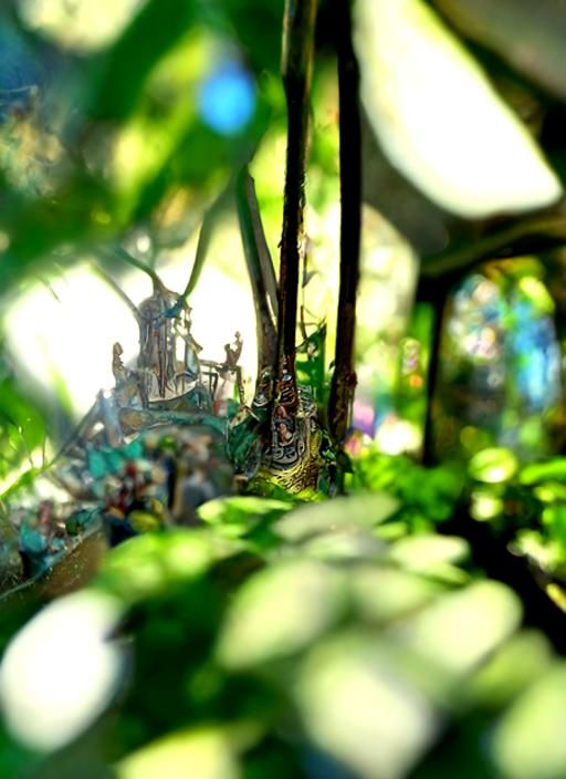 Elven Treehouse in Jungle Forest, Hyperdetailed