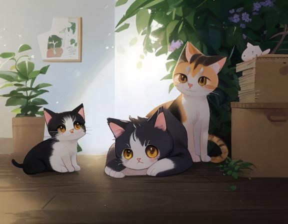 Cute Calico Cat Staring at Viewer