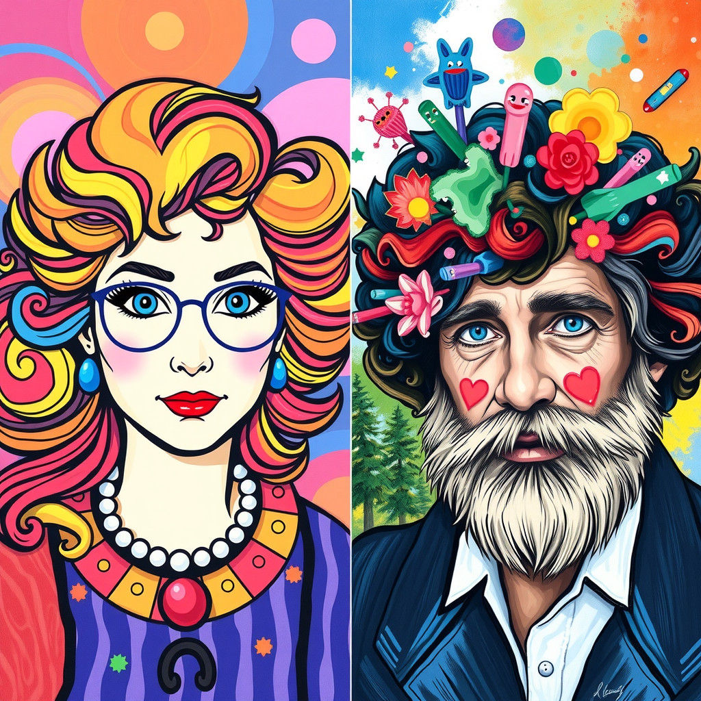 Surreal Hybrid Portrait in Vibrant Colors