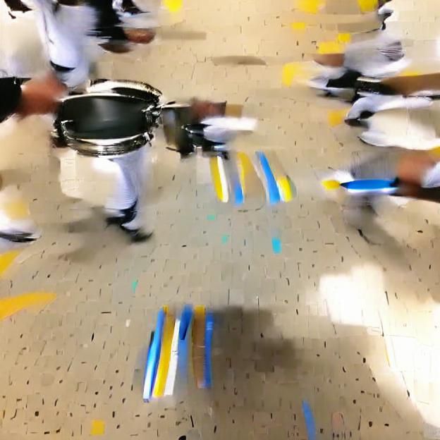 Futuristic Robot Drumline in Cyberpunk City