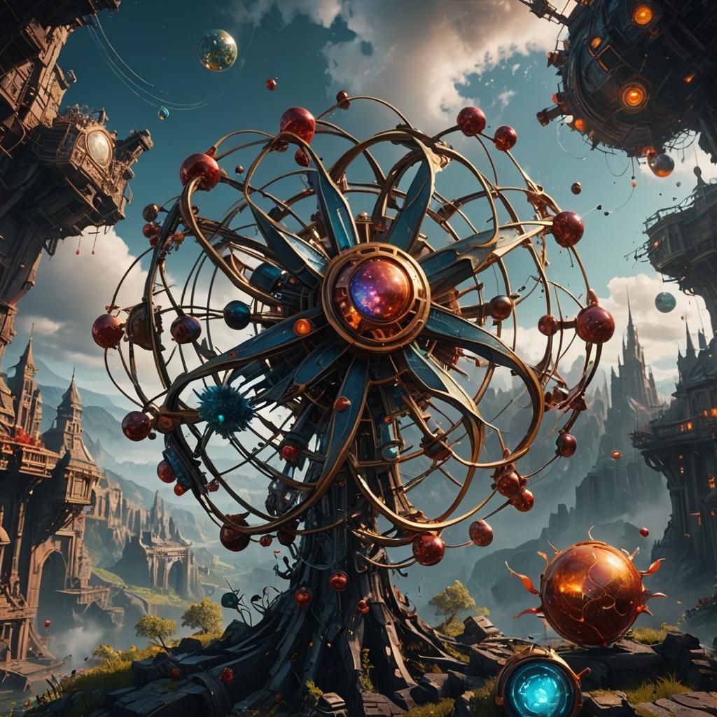 Detailed Atom in Fantasy Concept Art