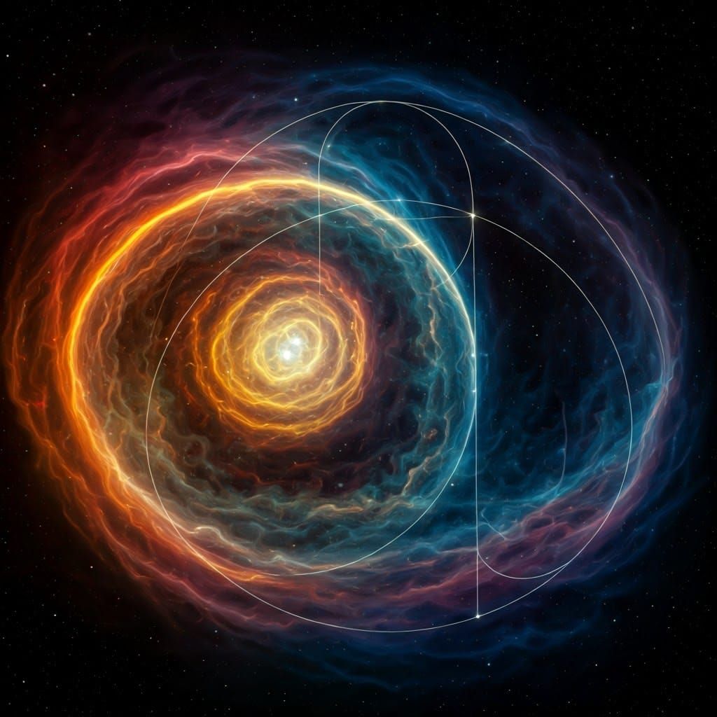 Mathematical Harmony in Cosmic Watercolor