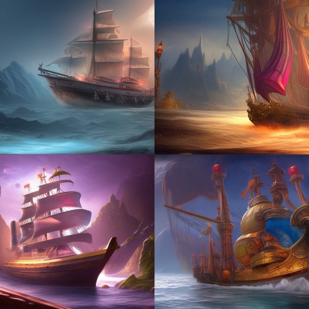 Ship in a Bottle: Detailed Matte Painting