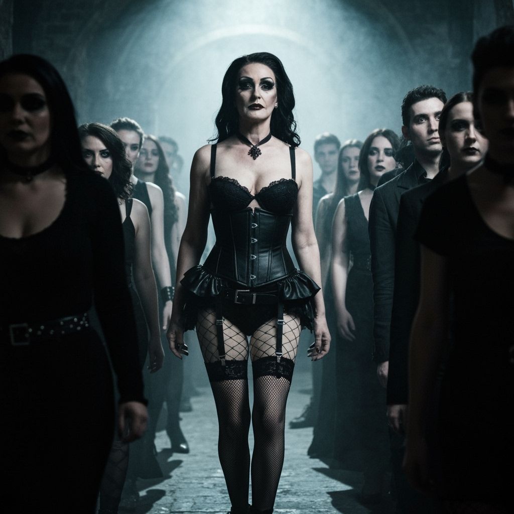 Gothic Surrealism: Cross-dresser in Smoky Dungeon