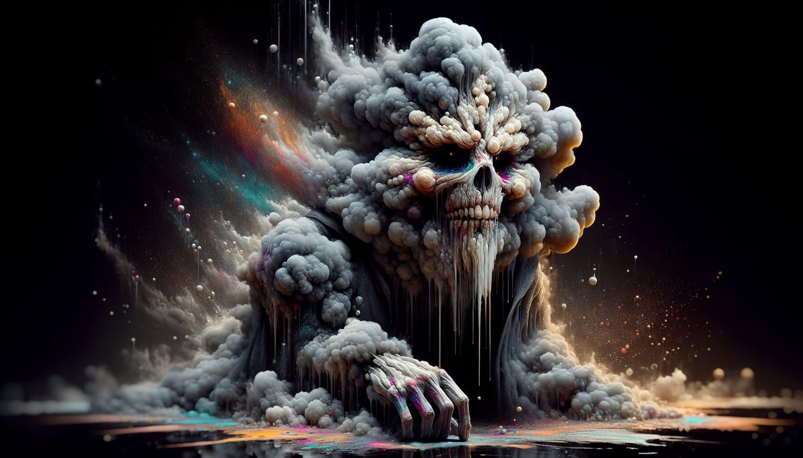 Gloomy Gus Raincloud Shaman Oil Painting