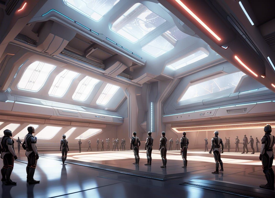 Futuristic First Order Martial Arts Training Gym