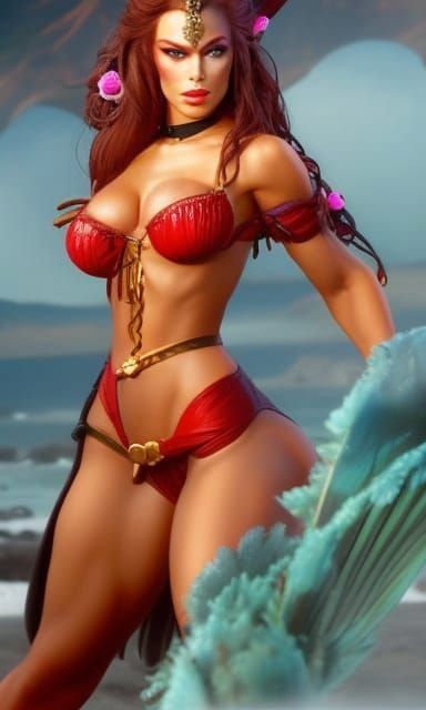 Beautiful Pirate Model in Renaissance Style