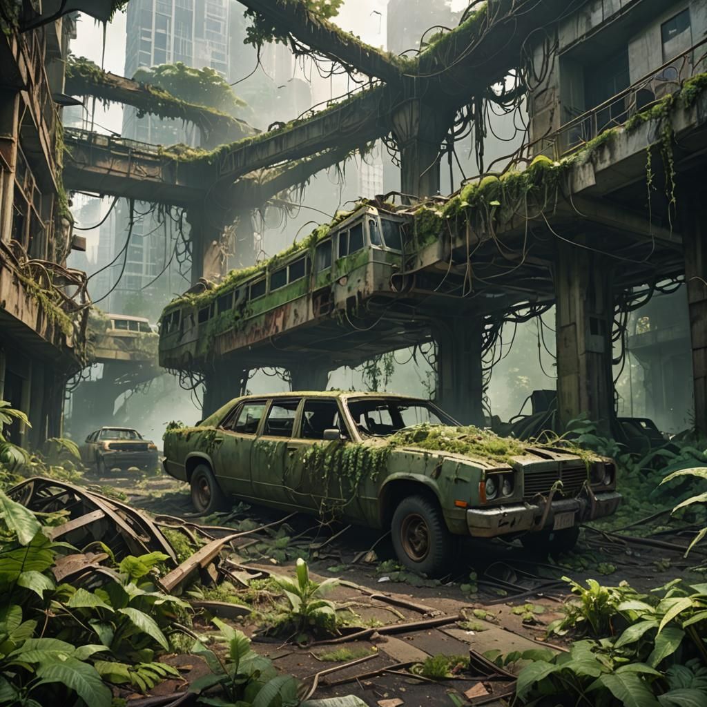 Post-Apocalyptic Rainforest Reclaims Ruined City