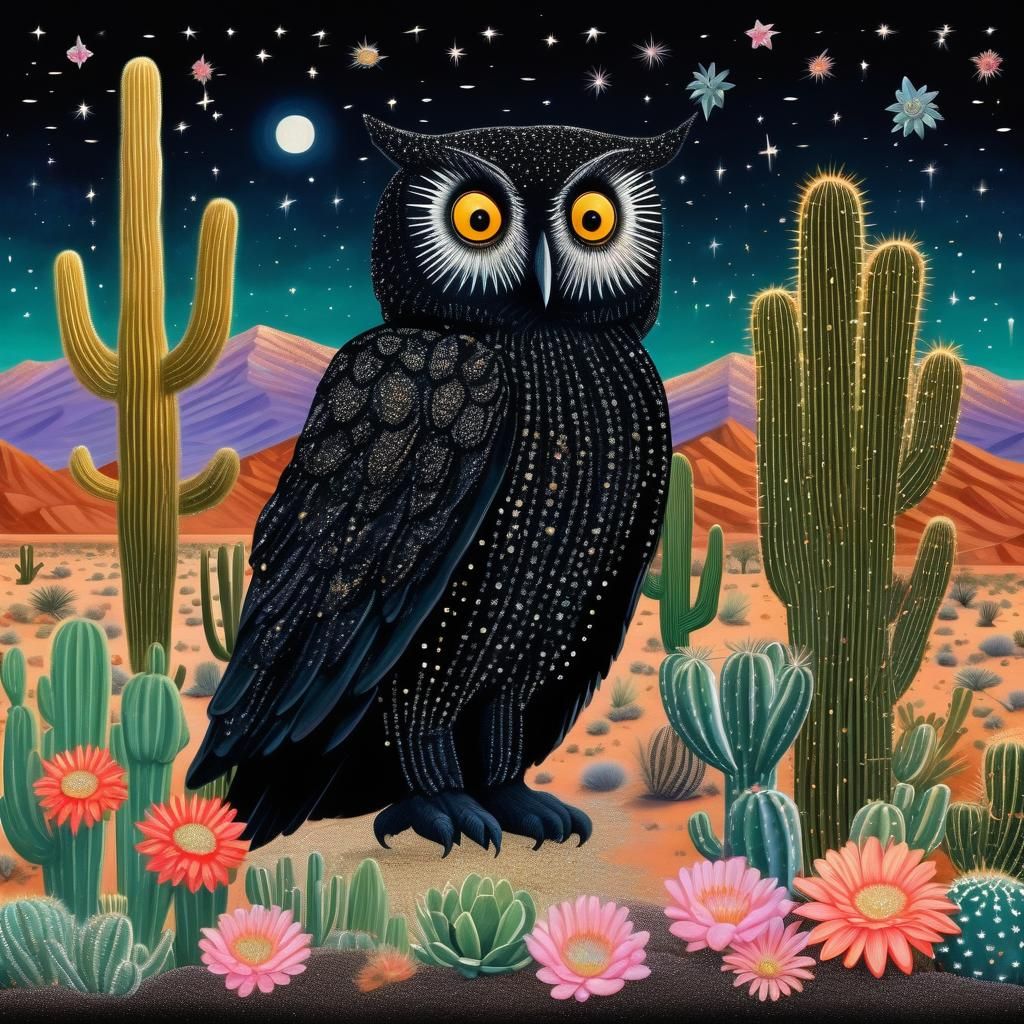 black owl desert