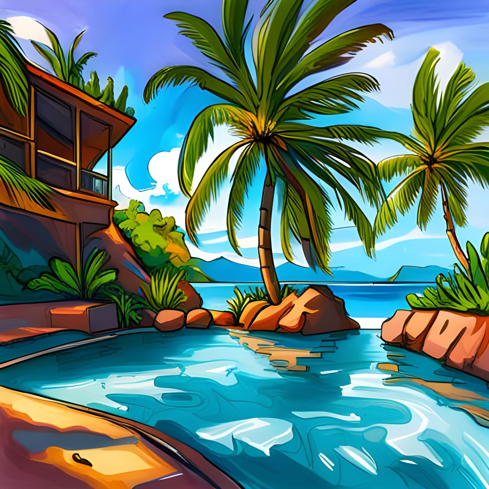 Idyllic Swimming Pool in Hawaii