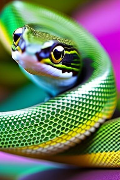 Detailed Ball Python Portrait in Natural Setting