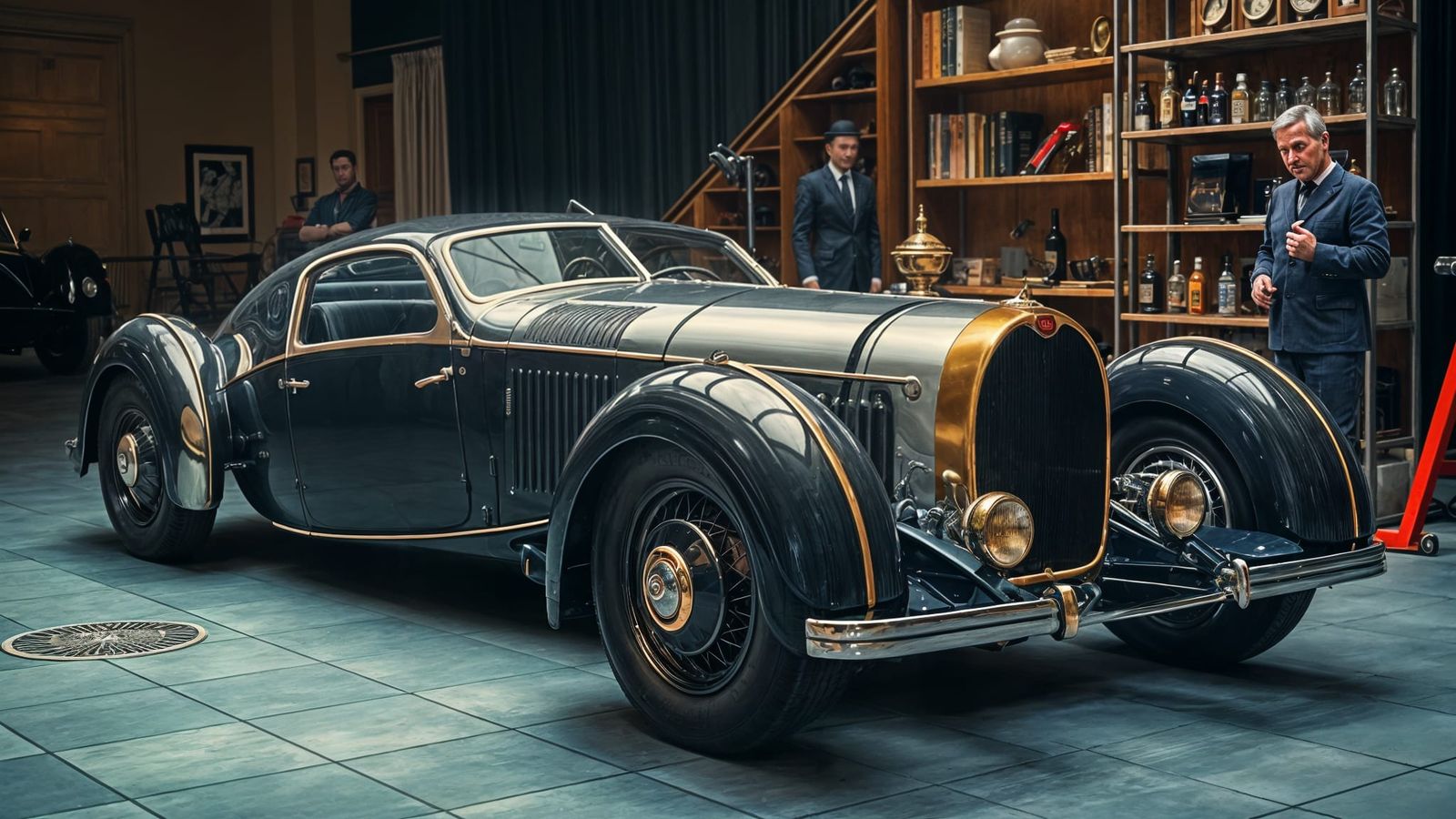 1932 Bugatti Royale Restomod Overlooking Lake Como