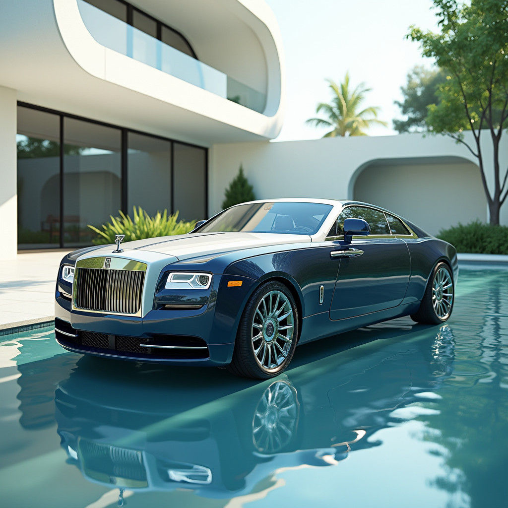 Rolls Royce Boat Tail on Glassy Water