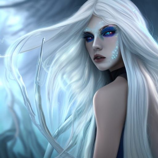 Jenova-infused Woman with Metallic Tentacles