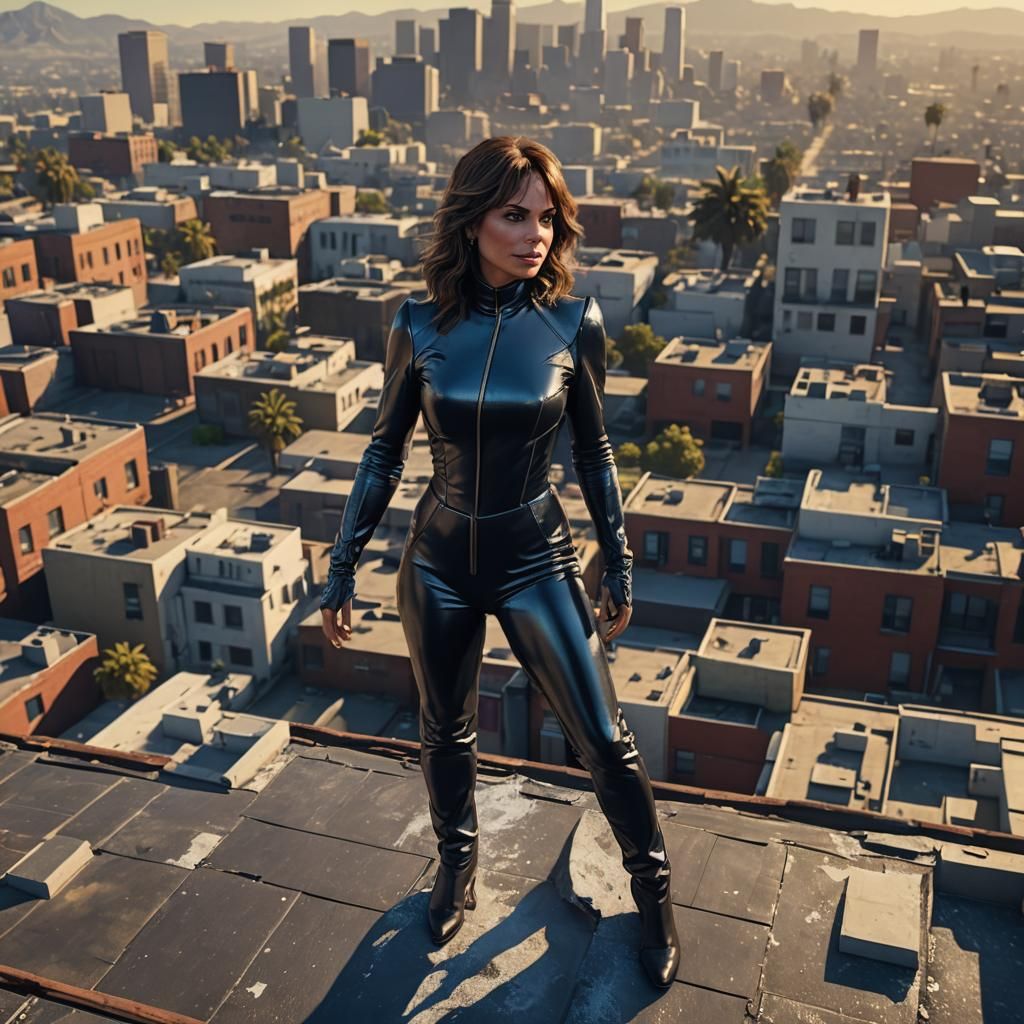 Susanna Hoffs in Catsuit: 3D Game Cinematic