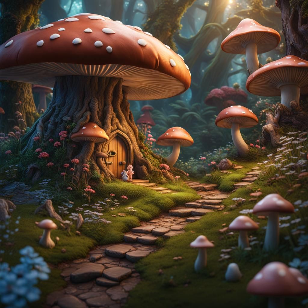 Fairy Wonderland: Mushrooms and Bunnies in Fantasy Art