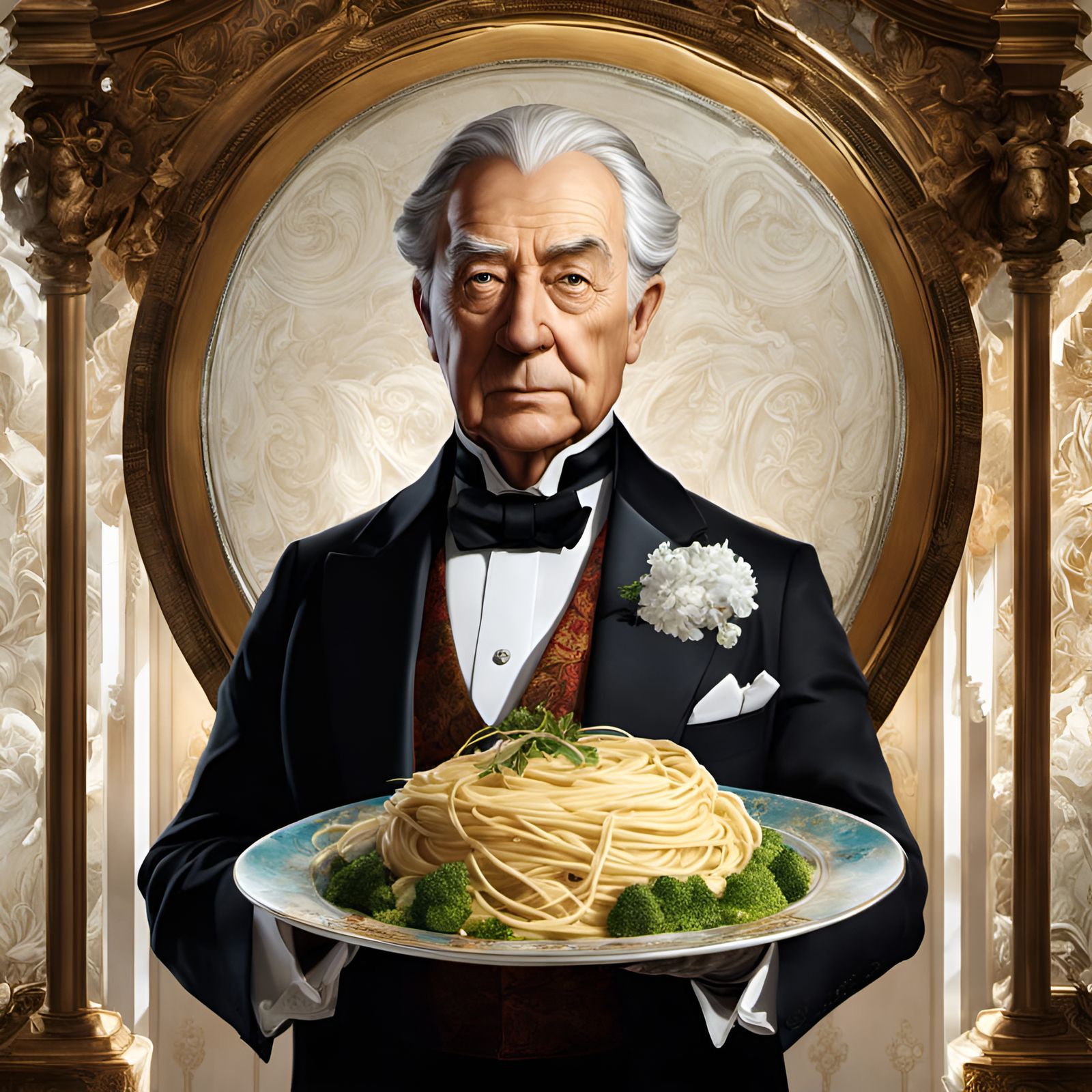Butler Portrait with Alfredo in Illustrative Digital Art
