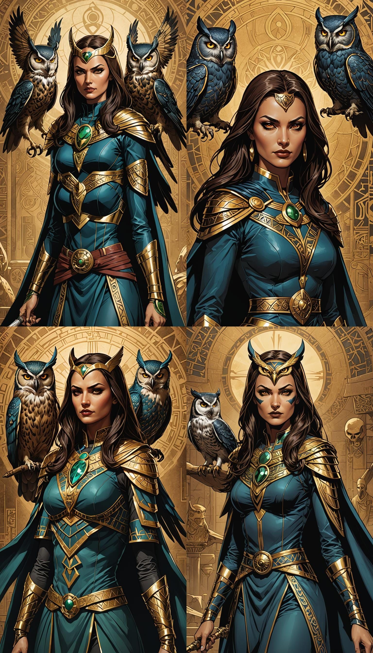 Talia al Ghul as Egyptian Owl God