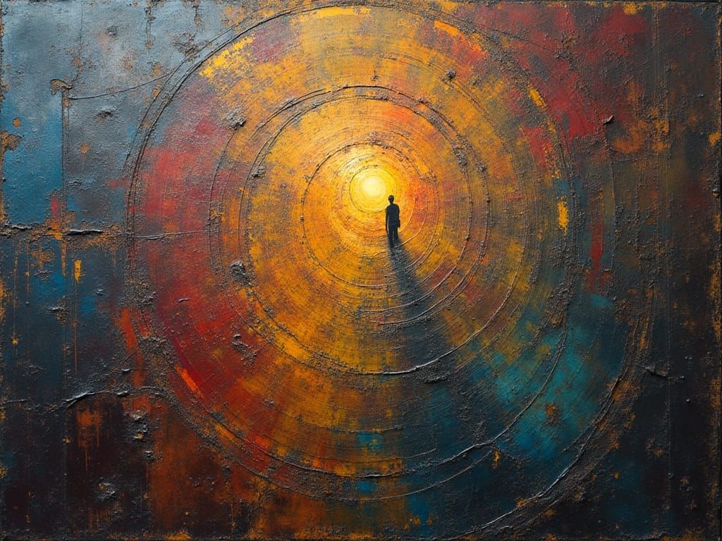 Stained Steel Art of Hollowness Alone Too Long