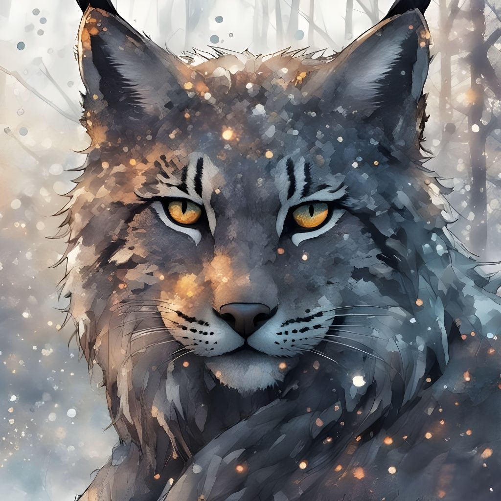 Detailed Lynx Portrait in Transylvanian Forest