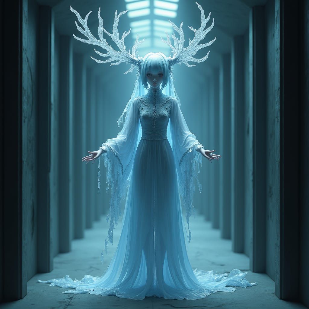 Ganyu in the Backrooms: 3D Anime Render