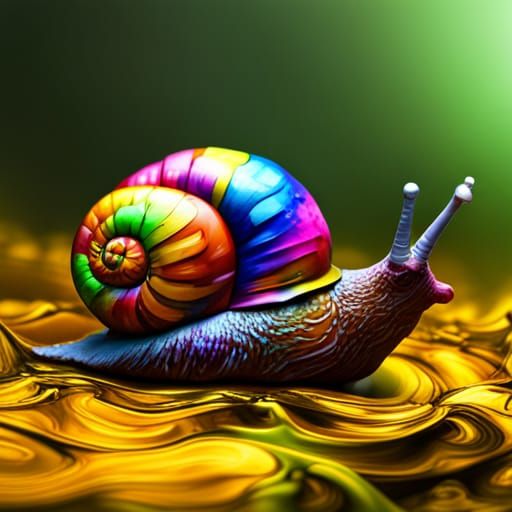 snail : funko style, 16k resolution, octane render, dynamic lighting, deep focus, extremely detailed and intricate photo...