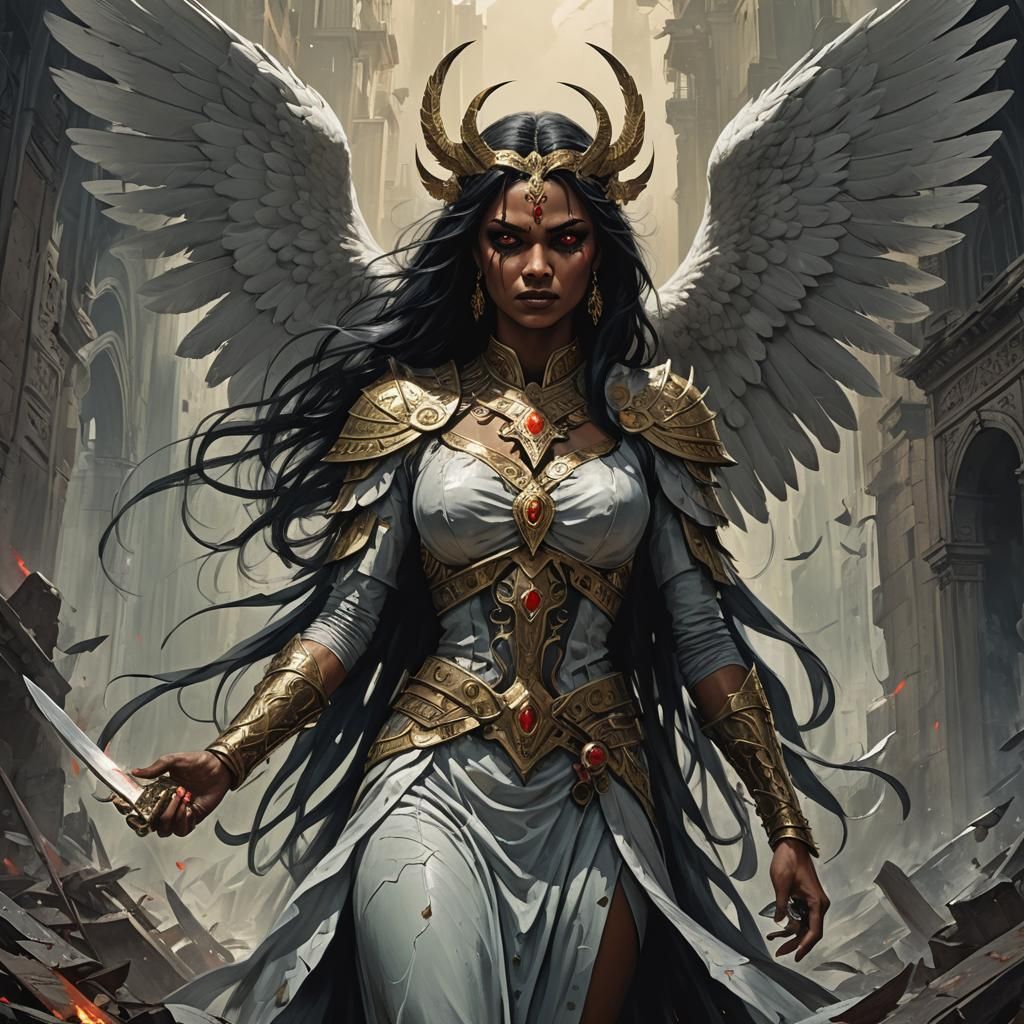 Sinister Angel Corrupting a Maiden