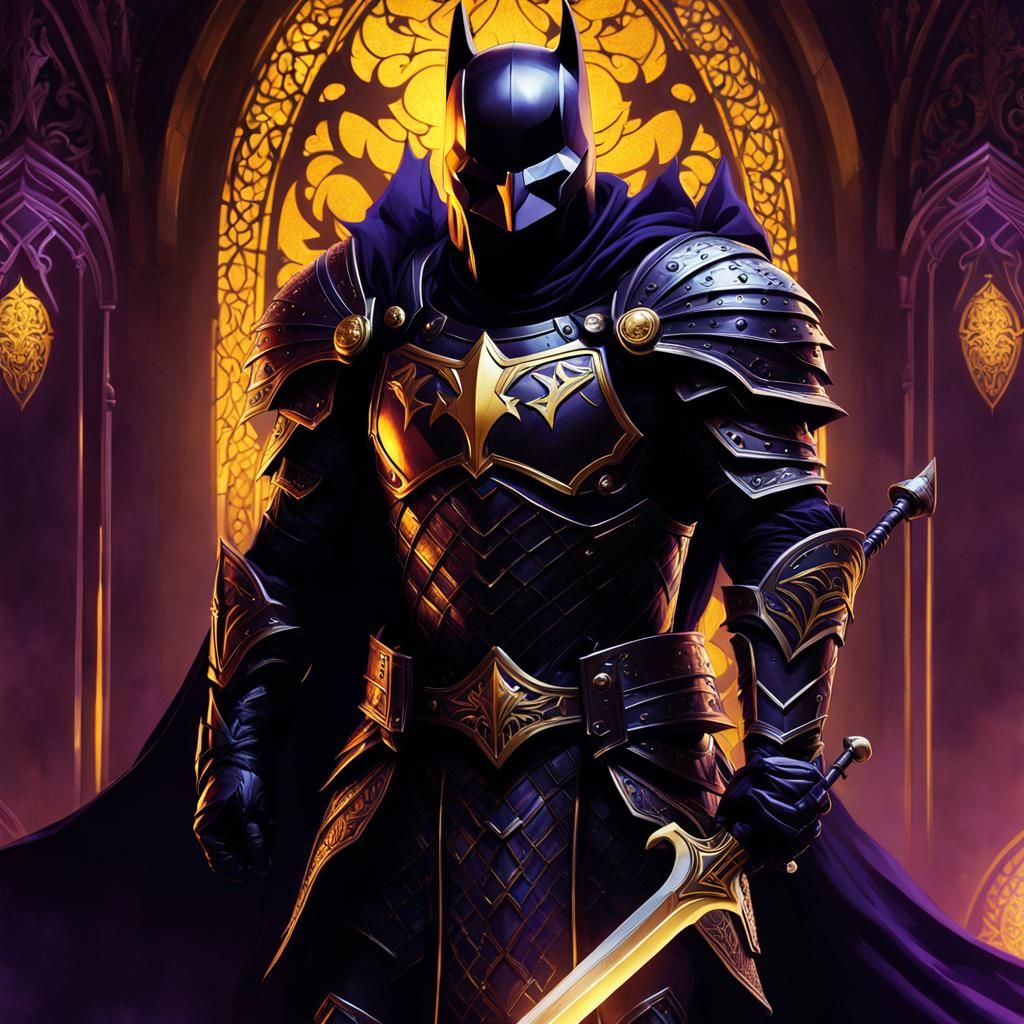 Medieval Dark Knight Concept Art in Gothic Style