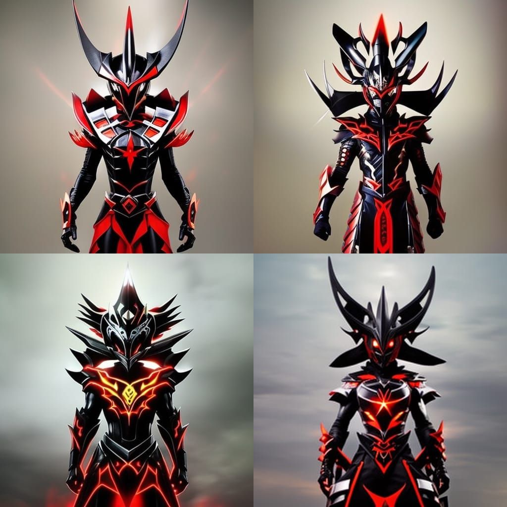 Sinister Black Kamen Rider Demon Samurai