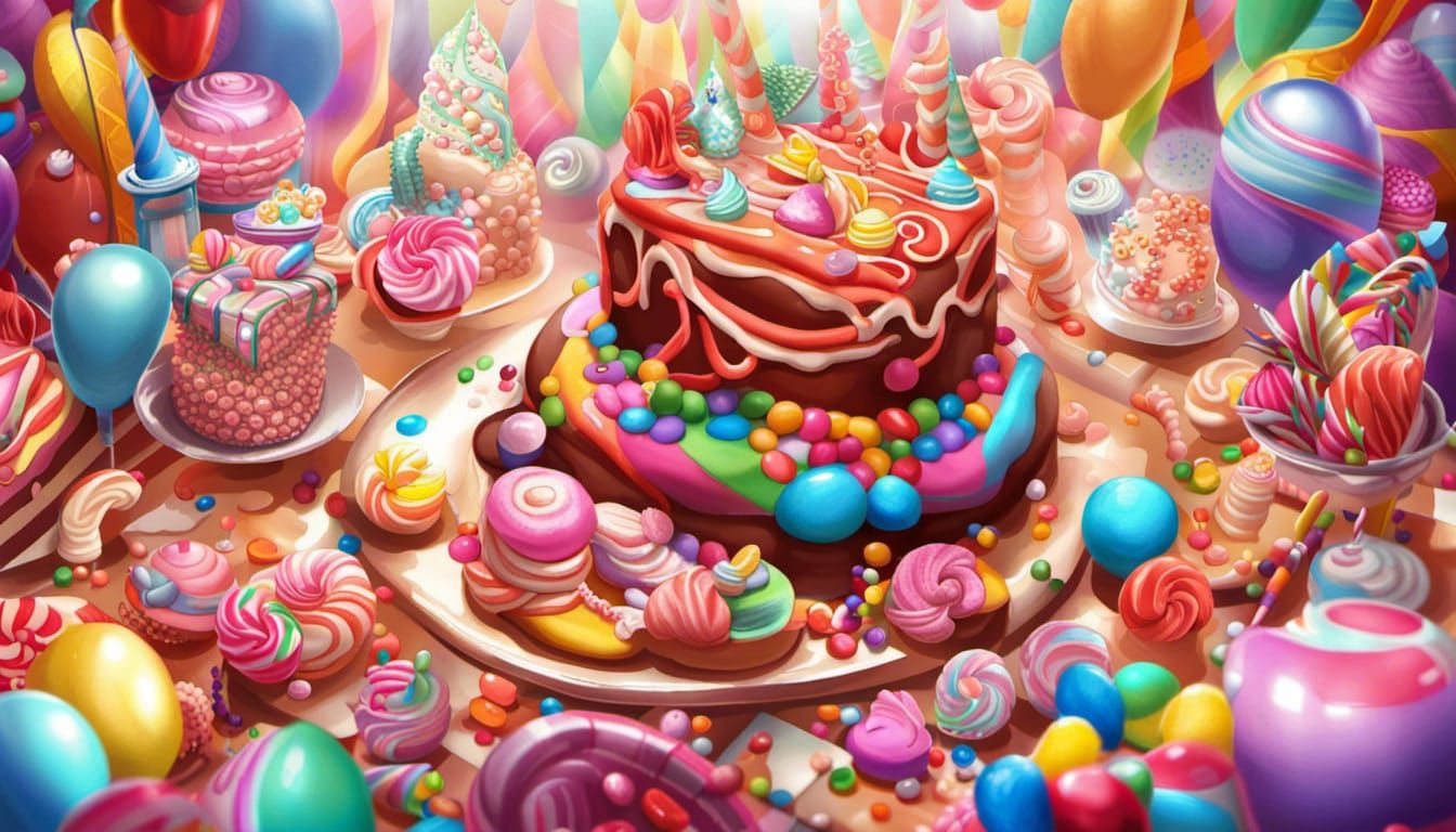 Candy Art Birthday Celebration with Friends