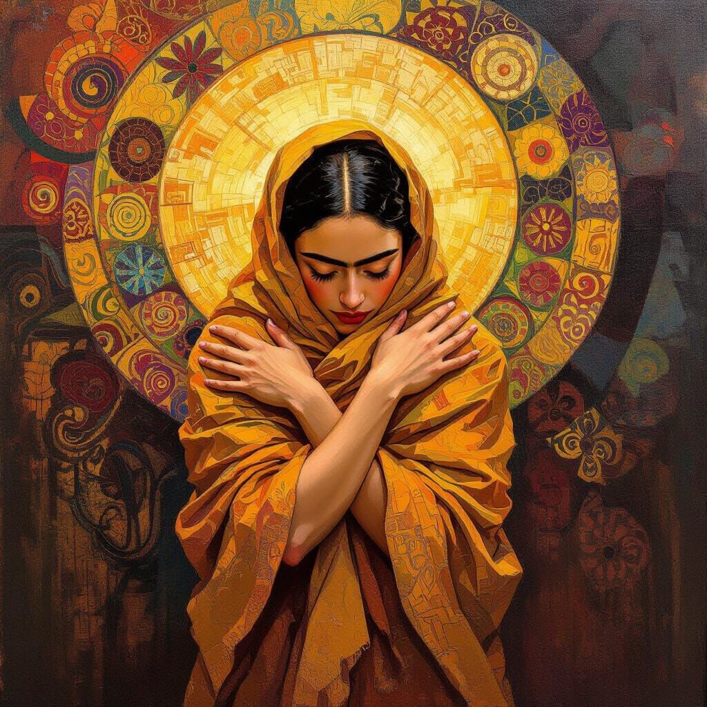 Golden Embrace: Self-Love and Inner Peace