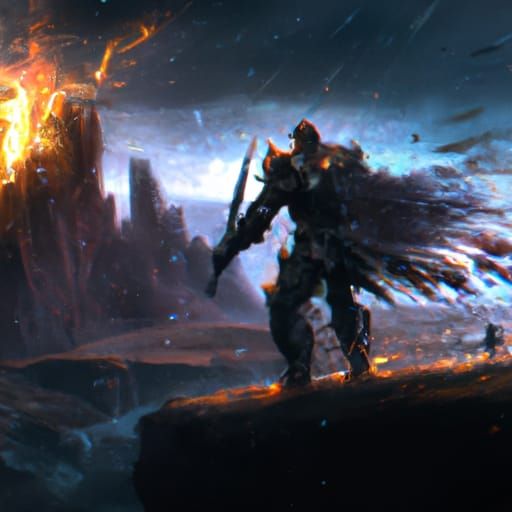 Epic Warrior Battles a Man with Superpowers
