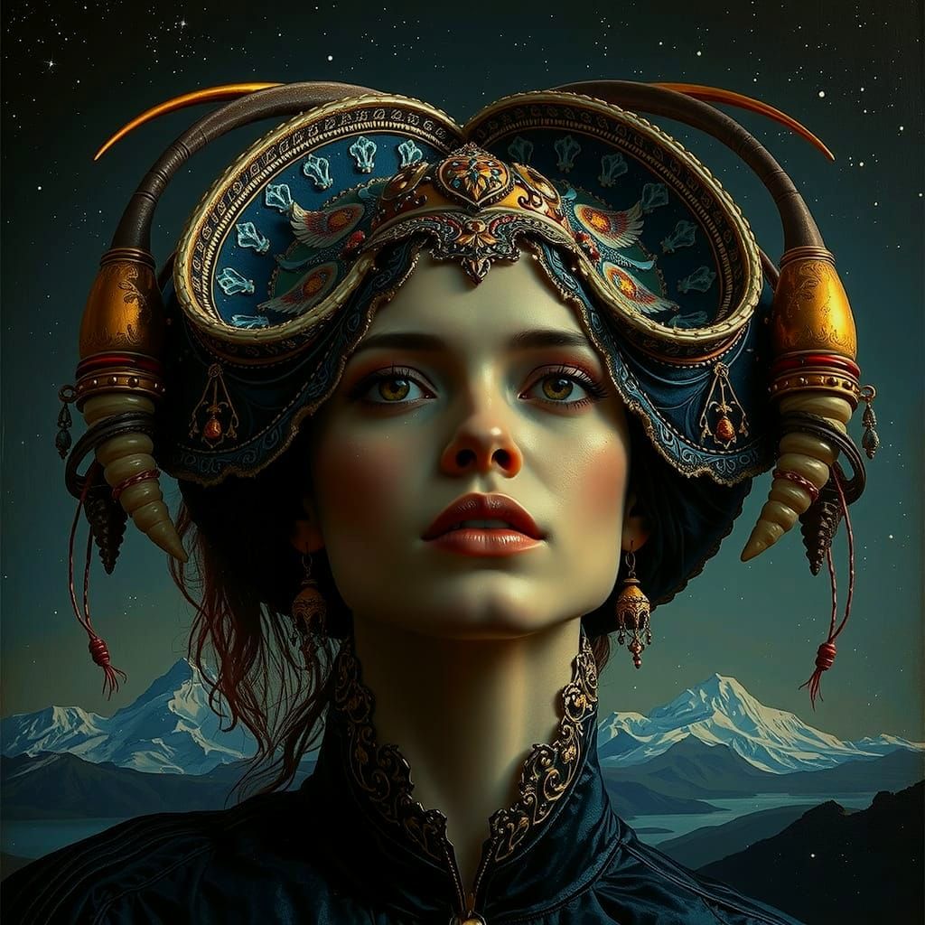 Dreamlike Amoeboid Landscape Painting in Pink, Blue, and Whi...