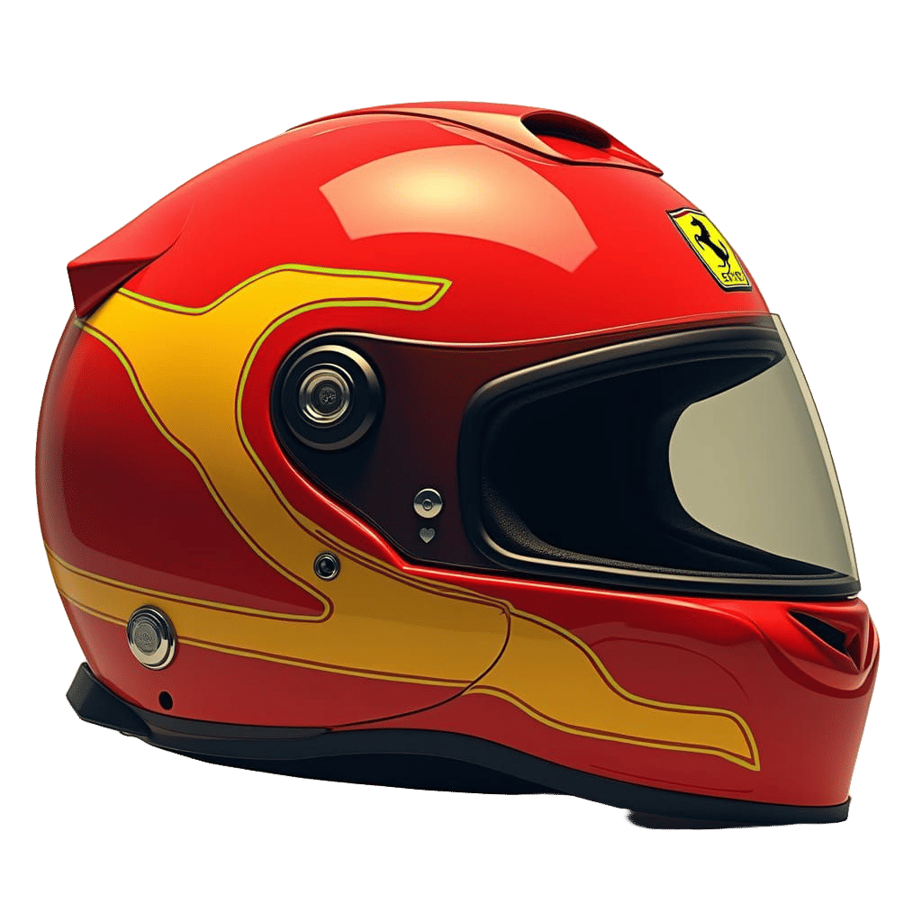 Ferrari Racing Helmet in Vibrant Colors