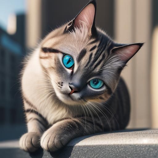 Siamese Cat as LAPD Sergeant in Los Angeles