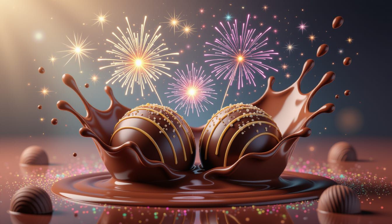 Whimsy Whispering Truffles: Hyperrealistic Chocolate Art