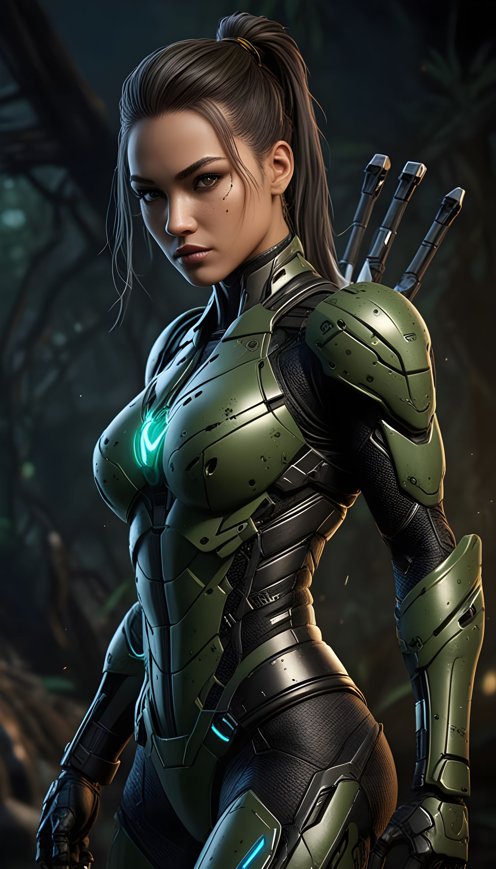 Confident Crysis Marine in Nanotech Suit, Armed with Predato...