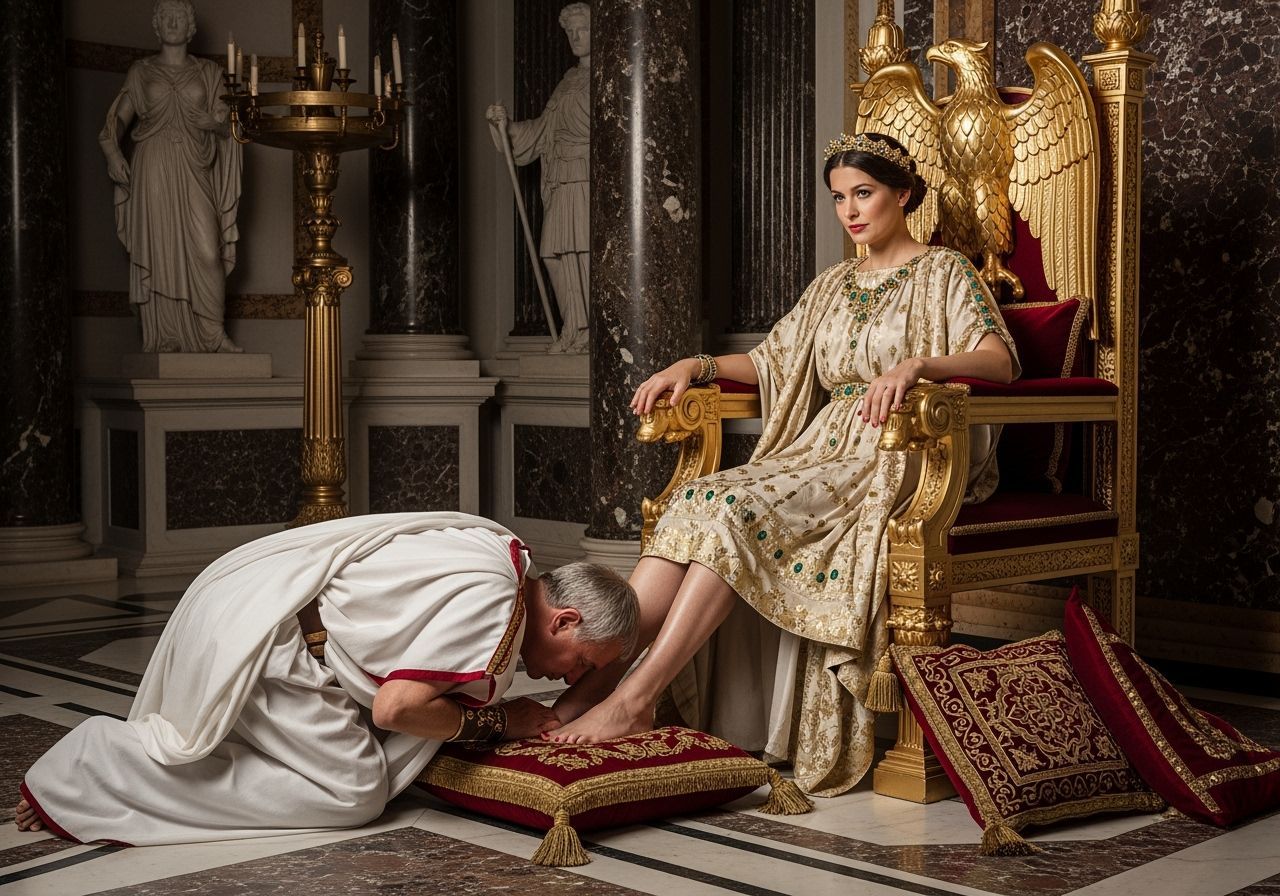 Empress Messalina on Her Lavish Throne