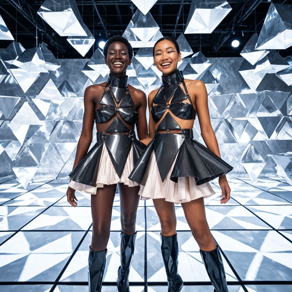 Avant-Garde Armor Couture on Triangular Stage