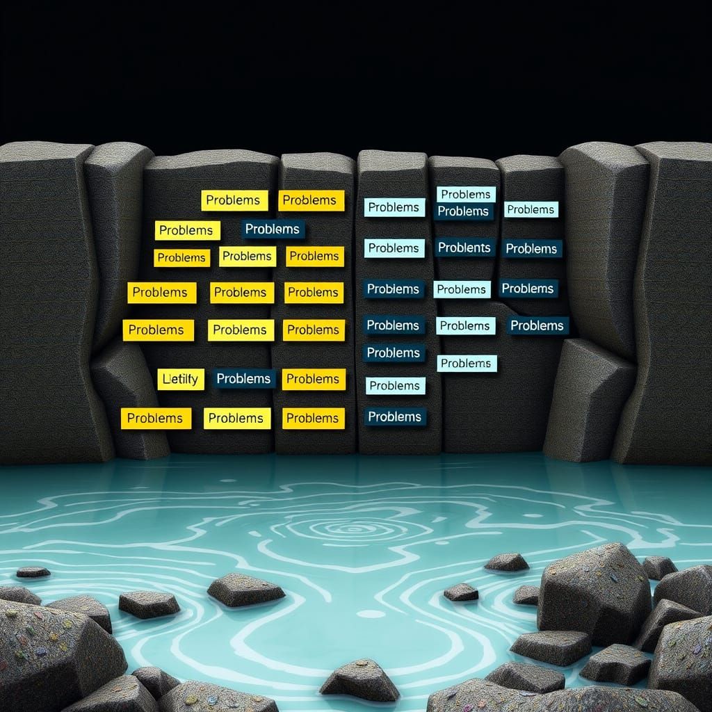 Dam with Overwhelming Challenges on One Side